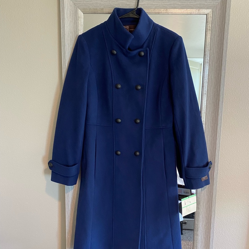 NWT Navy Anne Klein Dress Coat